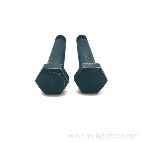 Carbon steel hex head ribbed neck bolt